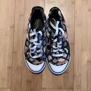 Vintage Y2K Women’s Size 6 Coach Monogram Logo Canvas Sneakers